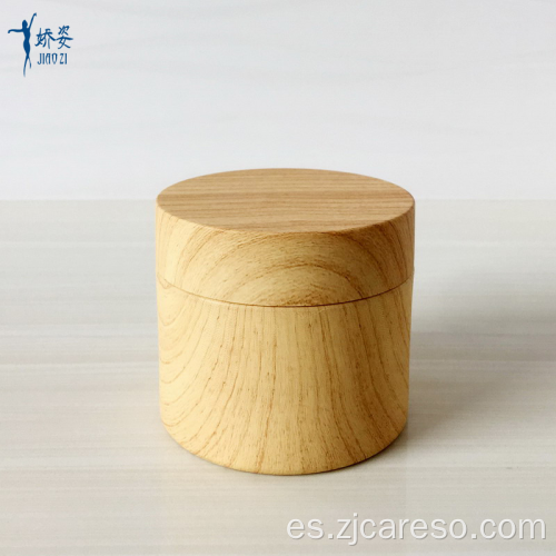 Tarro de crema con tapa de impresión de transferencia de agua de bambú